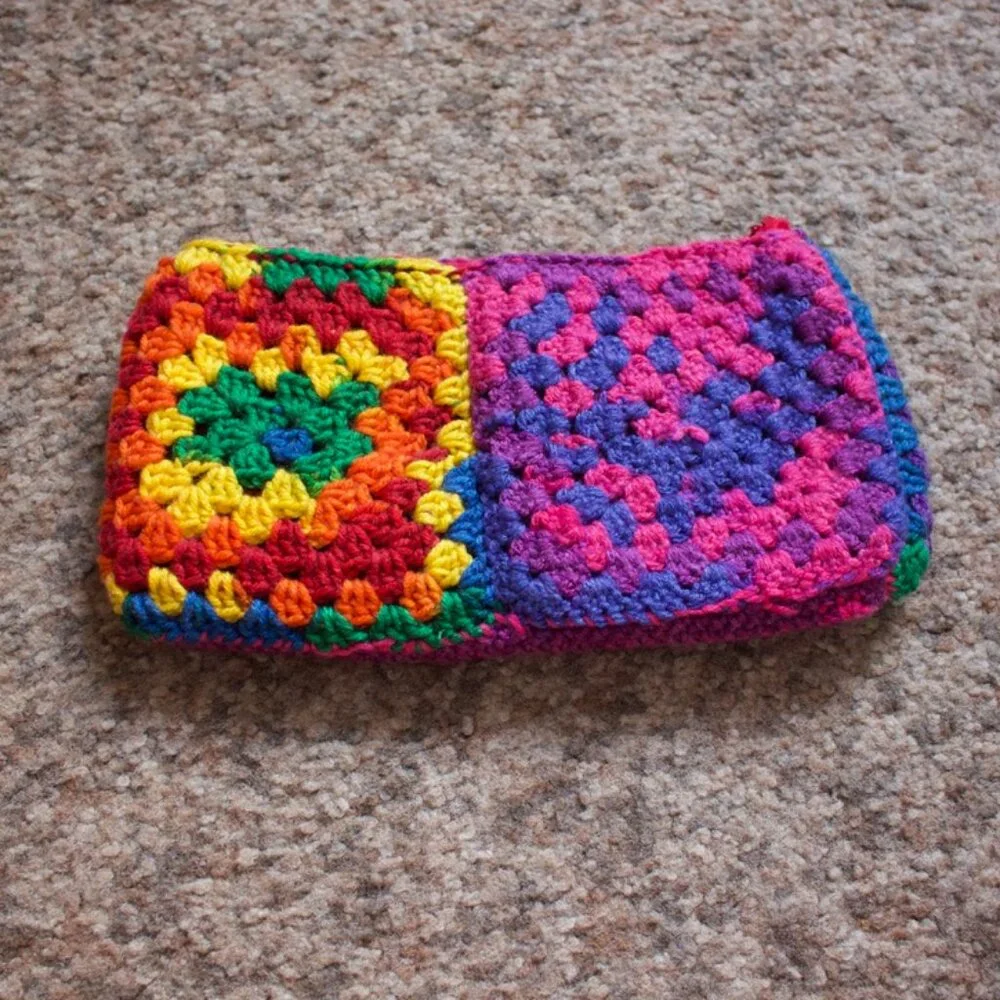 Pride Crocheted Pencil Case Zipper Pouch